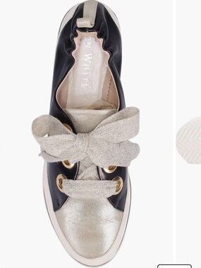 Ron White Novena Black Platino women’s sneakers, metallic gold, size 38 / 7.5